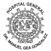 Logotipo Hospital General Dr. Manuel Gea Gonzalez Cirugia Estetica y Plastica